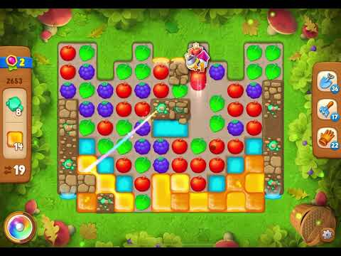 GardenScapes Level 2653 no boosters (27 moves)