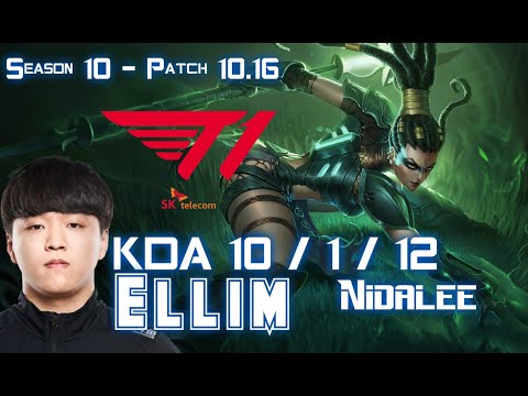 T1 Ellim NIDALEE vs ELISE Jungle - Patch 10.16 KR Ranked