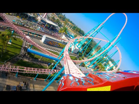 On-ride point of view of Xcelerator