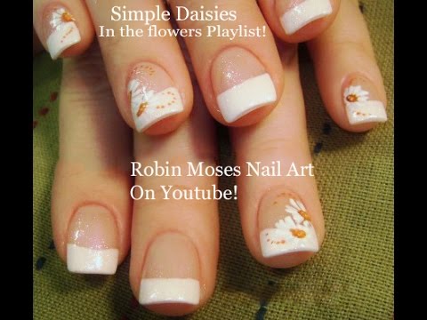 DIY Easy Daisies Nail Art Design | White daisy nails Tutorial for beginners
