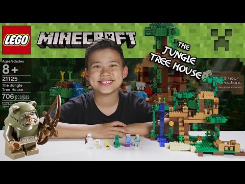 EvanTubeHD - LEGO MINECRAFT - Set 21125 THE JUNGLE TREE HOUSE - Unboxing, Review, Time-Lapse Build