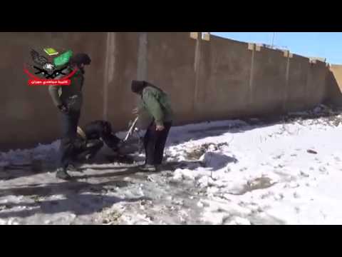 استهداف حاجز مشفى جاسم الوطني بالهاون من قبل كتيبة المهاجرين والأنصار في ريف درعا