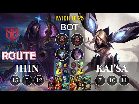 SB Route Jhin vs Kai'Sa Bot - KR Patch 10.25