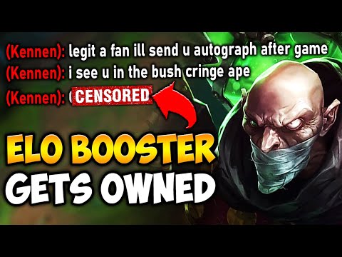 I MADE A KNOWN ELO BOOSTER GO 0/10 AND RAGE IN ALL CHAT - League of Legends