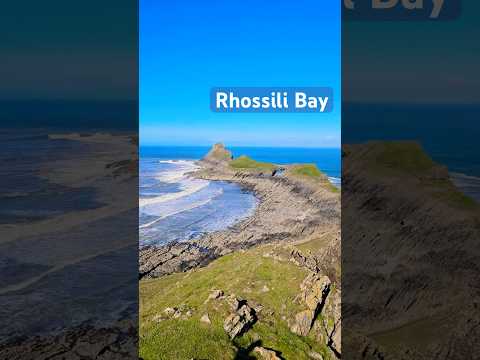 Golden sands, wild waves & epic views at Rhossili Bay! #RhossiliBay #wales  #gower  #travel #sea