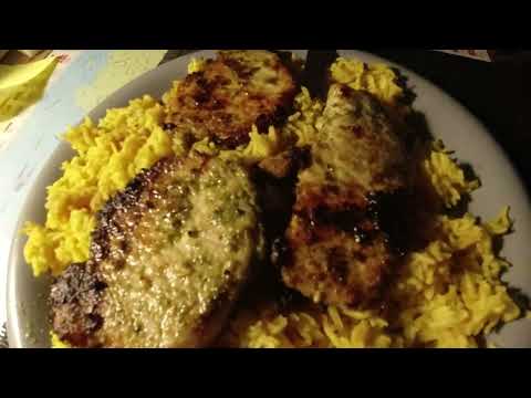 MongoTV_12805 - Min Aftensmad - 3 Gamle Grå Billig Marineret SVINEKOTELETTER og KARRY RIS