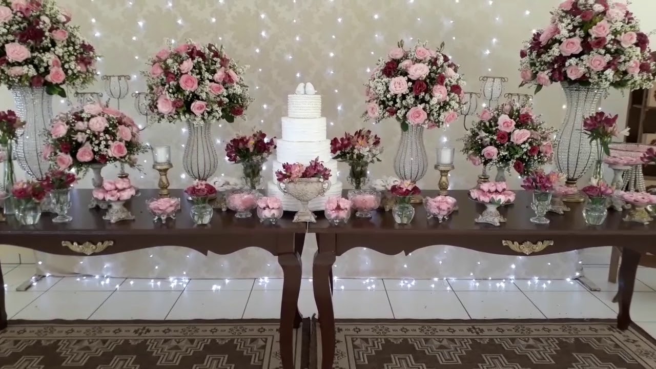 Decoração de Casamento (rosa e marsala)