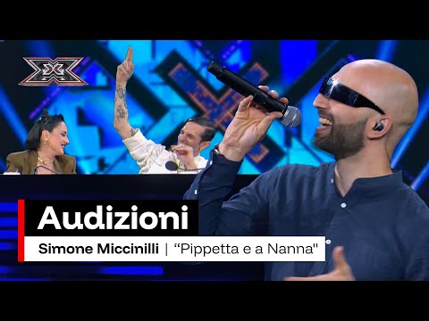 Simone Miccinilli canta il suo inedito “Pippetta e a nanna” | X Factor 2025 Audizioni 1