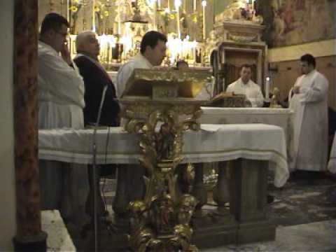 Martedì dell'Azata. Il  Sindaco legge il patto d'amore e di fedeltà a San Rocco.