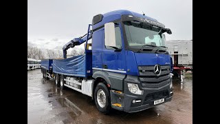 Mercedes-Benz ACTROS 2546 *EURO 6* 6X2 DRAWBAR OUTFIT BRICK GRAB – 2018 – AY18 flatbed truck for sale - Image 4 | Autoline GB Mercedes-Benz ACTROS 2546 *EURO 6* 6X2 DRAWBAR OUTFIT BRICK GRAB – 2018 – AY18 flatbed truck | Image 4 - Autoline