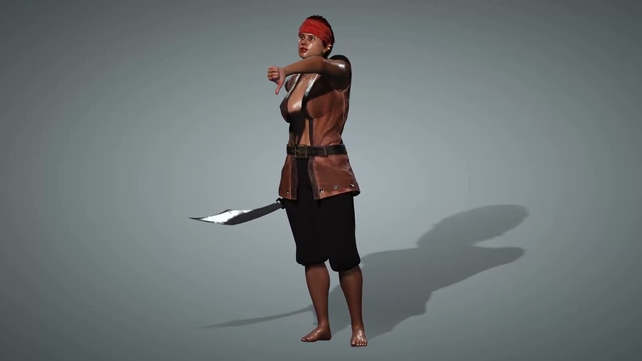 Female Pirate Henchwoman 3D Model