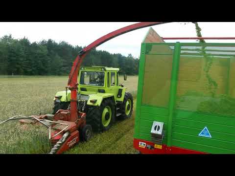 Triticale GPS häckseln mit MB-trac, Kemper und Hawe