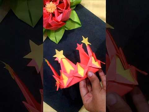 DIY origami cute paper crown | #papercraft #shorts #viral #trending #papercrown #cutecraft