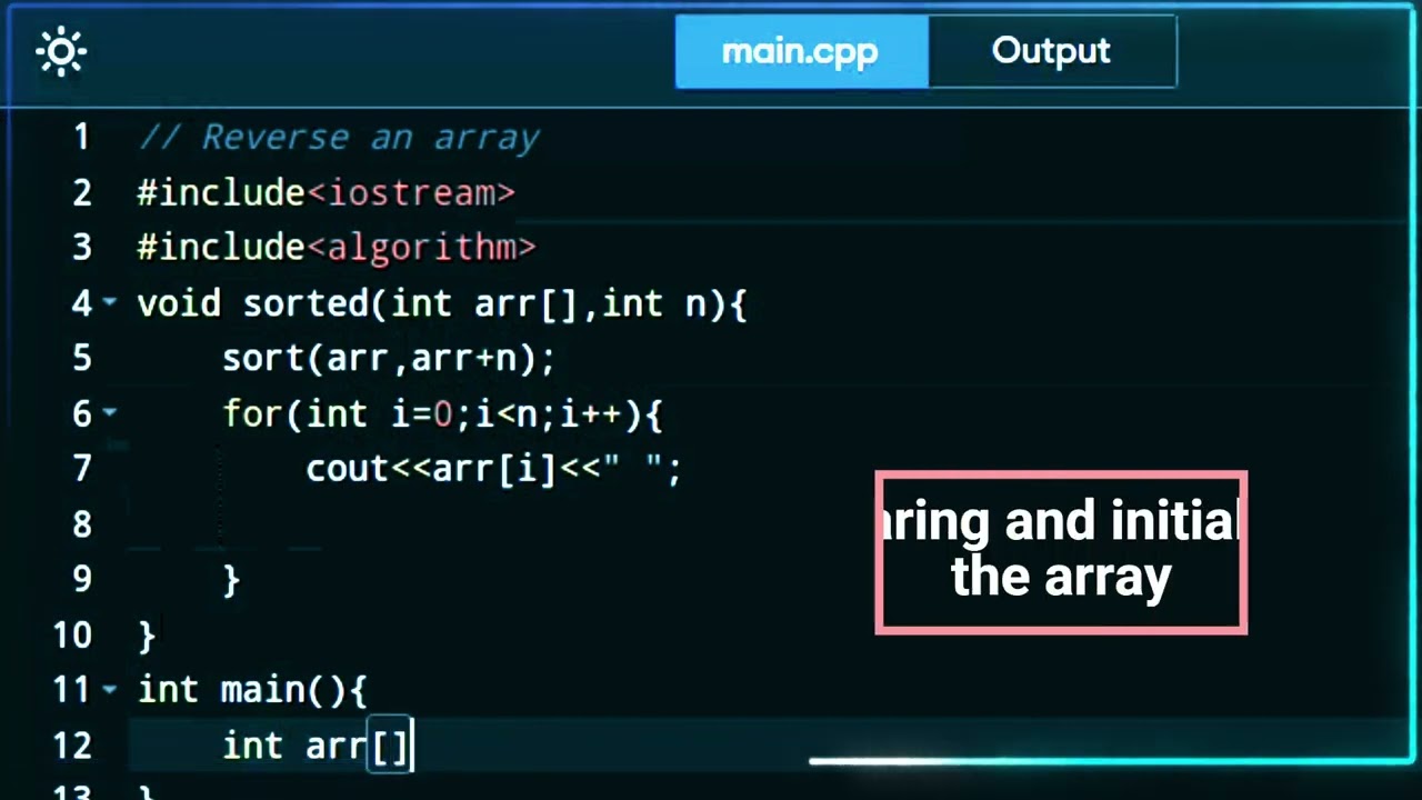 C++ Tutorial: Sorting an Array using Standard Library Functions