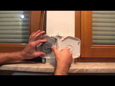 Re-tensioning the mini roller shutter belt winder