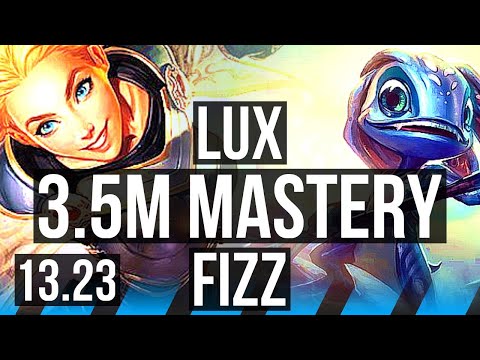 LUX vs FIZZ (MID) | 3.5M mastery, 6/2/7 | KR Diamond | 13.23