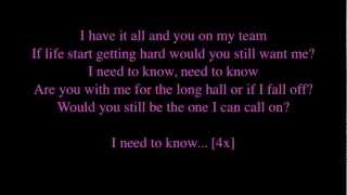 I Need To Know Lyrics Diggy Simmons