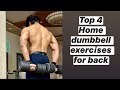 Top 4 back exercises with dumbbell | akshat fitness