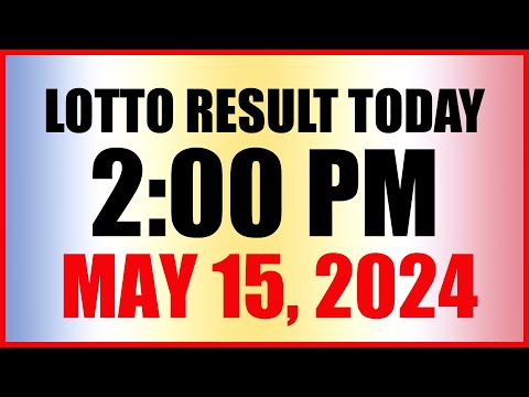 Lotto Result Today 2pm May 15, 2024 Swertres Ez2 Pcso