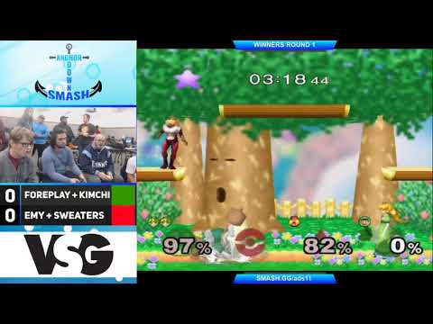 ADS 11 - Melee Doubles - Kimchi/Foreplay (Red) VS Emy/Sweaters (Green) - Winners Round 1