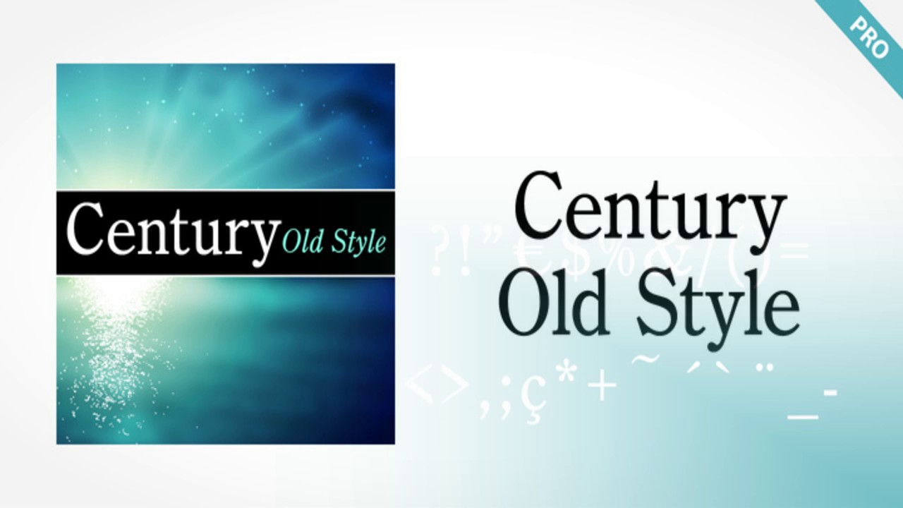Get Century Old Style Pro Font