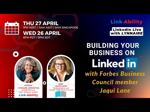 Image: Live with Lynnaire: How to Build Your Business on LinkedIn™️ with Jaqui Lane