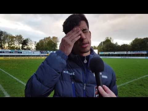 Quick Boys-middenvelder Delano A Cohen na de 7-1 nederlaag tegen Rijnsburg