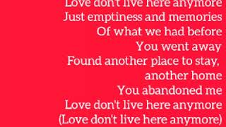 Love Don&#39;t Live Here Anymore - Madonna