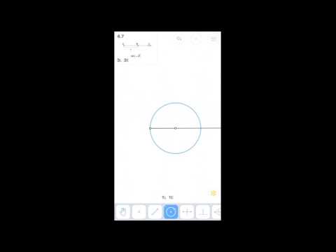 Euclidea - 4. Дельта (Delta) - 4.7 Квадратный корень из 3