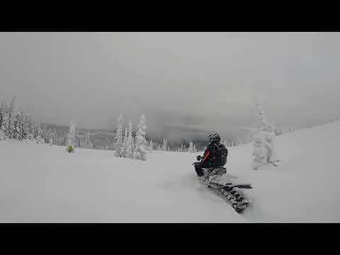 Day 7 Riding Frisby Timbersled Riot 3" and an old Ski-doo Rev