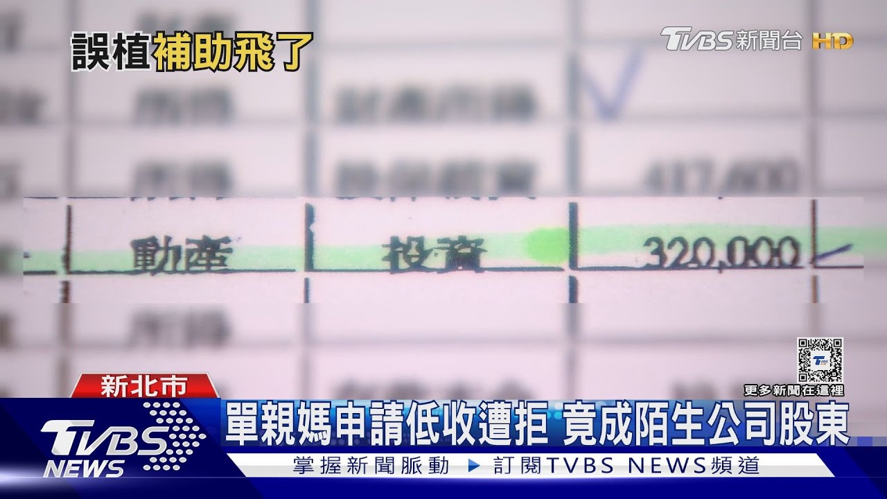 單親媽申請低收遭拒　竟成陌生公司股東