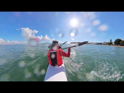 First time on a Fenn double surfski for Nick!