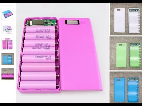 Хороший DIY Powerbank 1A 2A вход и выход на 8 аккумуляторов 18650