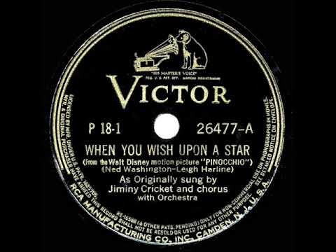 1940 OSCAR-WINNING SONG: When You Wish Upon A Star - Cliff Edwards (movie soundtrack version)