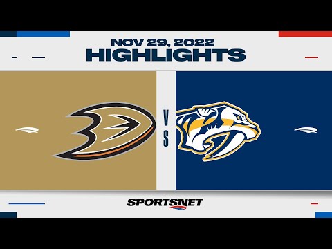 NHL Highlights | Ducks vs. Predators - November 29, 2022