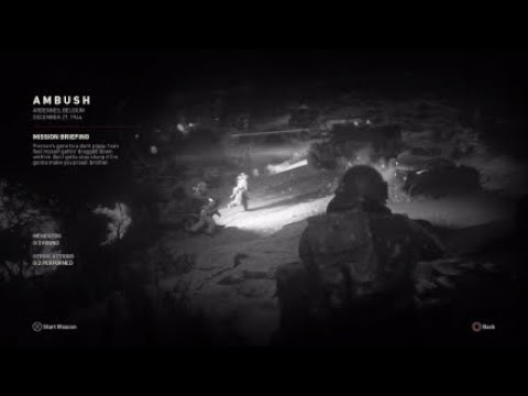 Cod ww2 walkthrough part 10 ambush December 27,1944