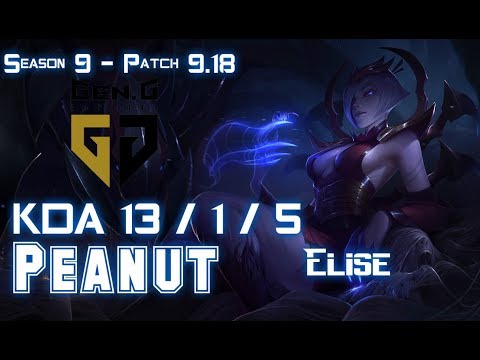 Gen Peanut ELISE vs OLAF Jungle - Patch 9.18 KR Ranked