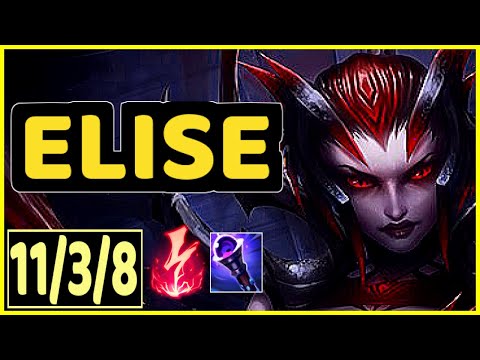 ELISE VS JARVAN IV - 11/3/8 KDA JUNGLE GAMEPLAY CHALLENGER I