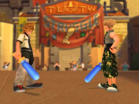 Kingdom Hearts II, English cutscene: 46 - Round 1: Hayner - HD 720p