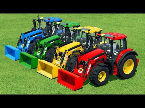 LOAD AND TRANSPORT PIG FOOD WITH MINI JOHN DEERE TRACTORS - Farming Simulator 22