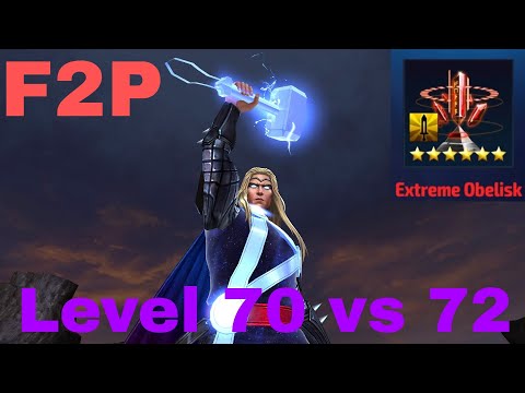THOR Level 70 vs Level 72 testing against Knull . Marvel Future Fight.