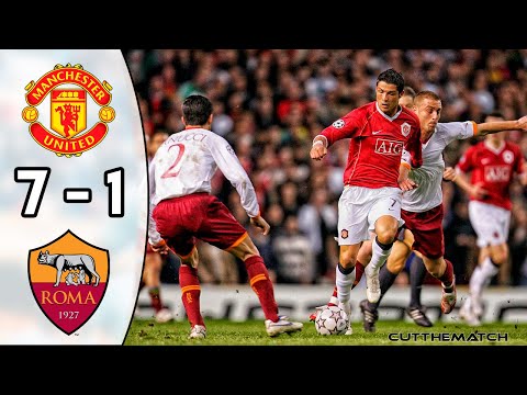 Manchester United vs AS Roma 7-1 | All Goals & Highlights 2007