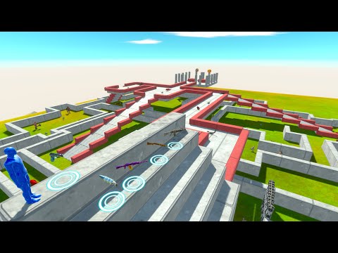 FPS AVATAR all WEAPON MAZE RESCUE MISSION - Animal Revolt Battle Simulator ARBS