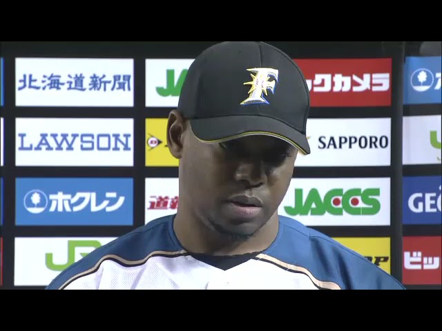 ファイターズ・アブレイユ選手ヒーローインタビュー 4月11日 北海道日本ハムファイターズ 対 東北楽天ゴールデンイーグルス