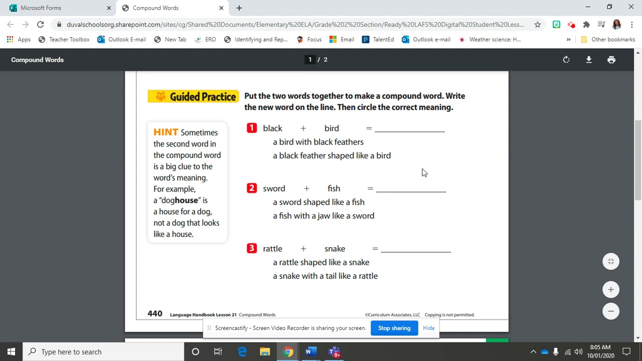 Compound Words - 2nd Grade