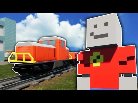 LEGO MINECRAFT BOB VS TRAIN! - Brick Rigs Gameplay - Lego Train Simulator Crashes