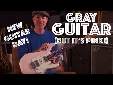 Justin's New Pink Guitar! Made by Gray Guitars (London) Radioshop Pickups, Mastery Bridge