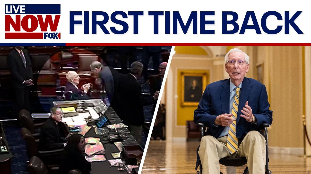 Mitch McConnell returns to Senate floor for first time since leave