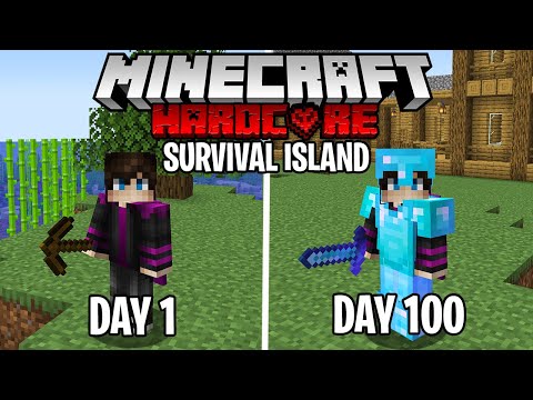 I Survived 100 Days on a ISOLATED SURVIVAL ISLAND in Minecraft Hardcore...