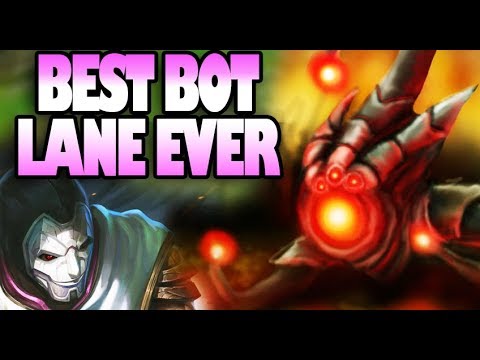 BEST BOT LANE DUO EVER, VEL'KOZ x JHIN STOMPING 2v5 SEASON 9 - League of Legends